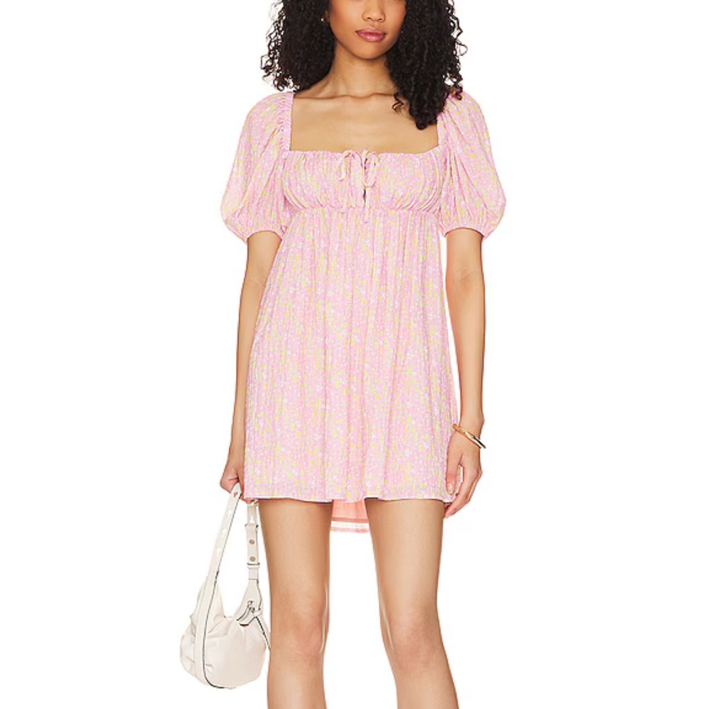 Pink mini dress